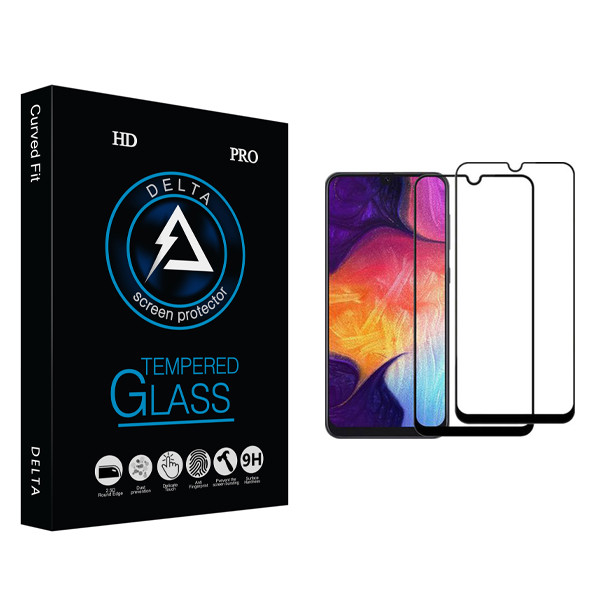 محافظ صفحه نمایش دلتا مدل HD مناسب برای گوشی موبایل سامسونگ Galaxy A50 بسته دو عددی