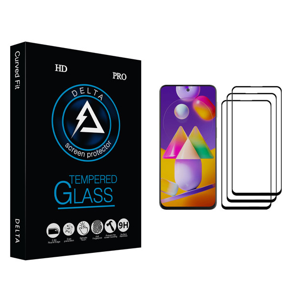 محافظ صفحه نمایش دلتا مدل HD مناسب برای گوشی موبایل سامسونگ Galaxy M31s بسته سه عددی
