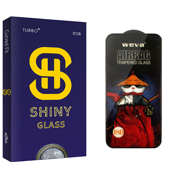 محافظ صفحه نمایش شیشه ای آتوچبو مدل Shiny Pro_Airbag مناسب برای گوشی موبایل شیائومی Redmi Note 9