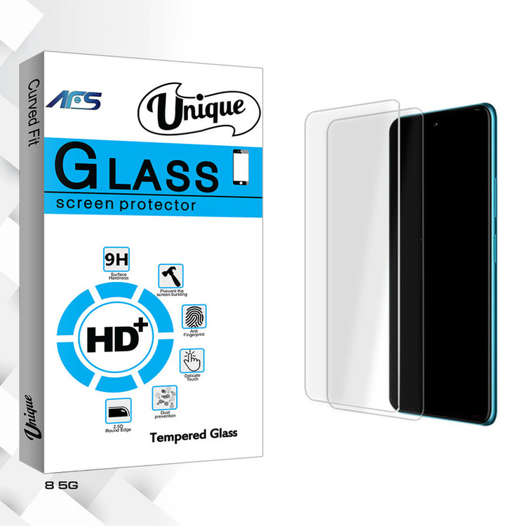 محافظ صفحه نمایش شیشه ای ای اف اس مدل Unique Glass مناسب برای گوشی موبایل ریلمی 8 5G بسته دو عددی