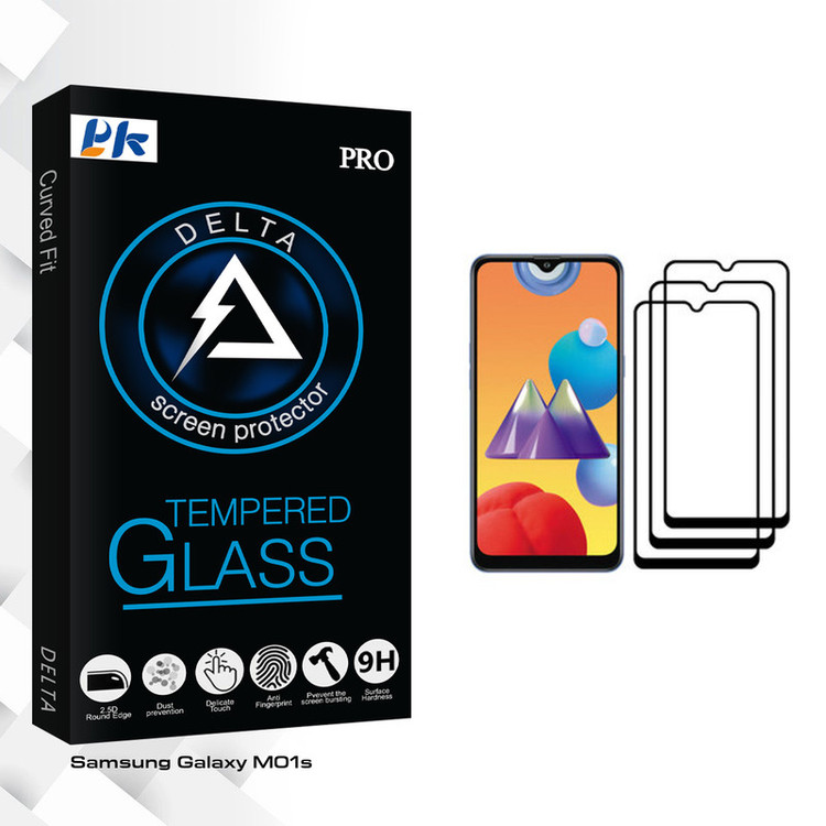 محافظ صفحه نمایش پی کی مدل Delta مناسب برای گوشی موبایل سامسونگ Galaxy M01s بسته سه عددی