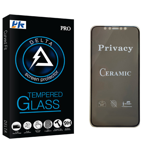 محافظ صفحه نمایش سرامیکی پی کی مدل Delta Glass مناسب برای گوشی موبایل اپل iPhone 11