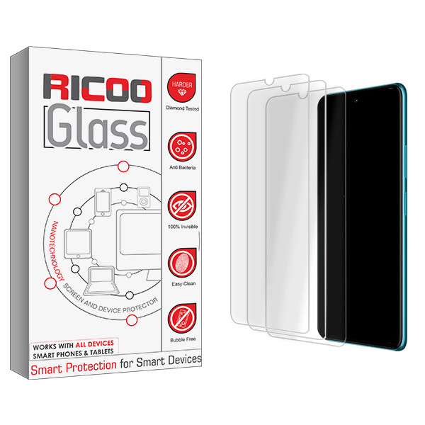 محافظ صفحه نمایش شیشه ای ریکو مدل Ricoo Glass MIX3 مناسب برای گوشی موبایل سامسونگ Galaxy A50 بسته سه عددی