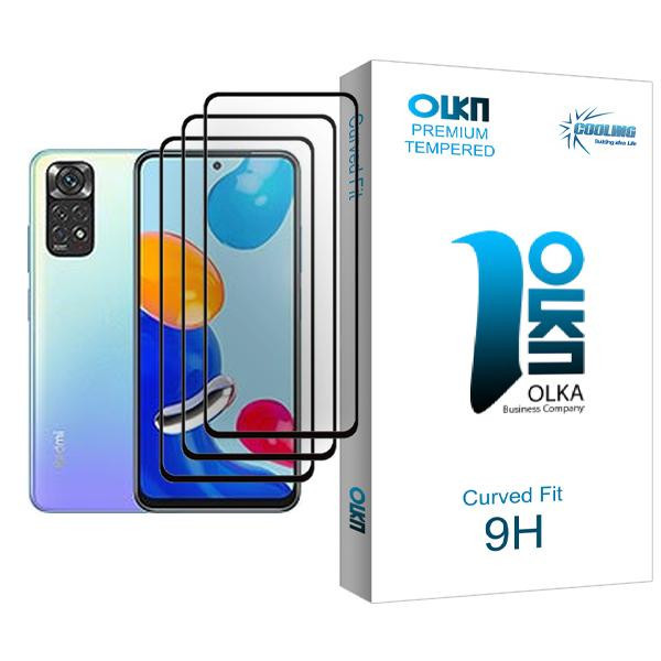 محافظ صفحه نمایش کولینگ مدل Olka Glass MIX003 مناسب برای گوشی موبایل شیائومی Redmi Note 11 بسته سه عددی