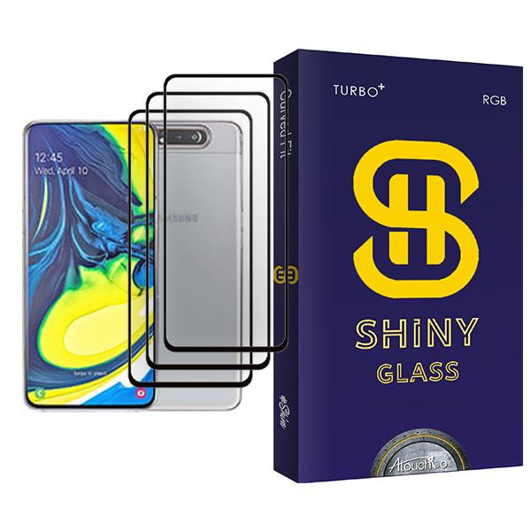 محافظ صفحه نمایش آتوچبو مدل Shiny Glass MIX003 مناسب برای گوشی موبایل سامسونگ Galaxy A80 بسته سه عددی