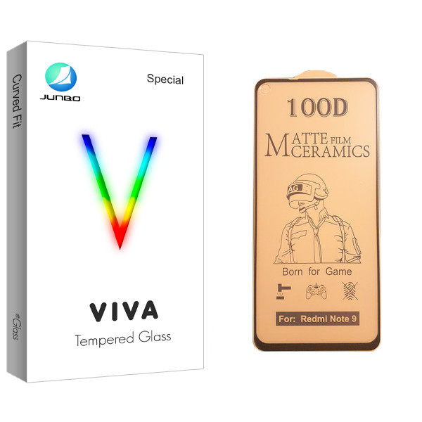 محافظ صفحه نمایش سرامیکی جانبو مدل Viva Glass مناسب برای گوشی موبایل شیائومی Redmi Note 9