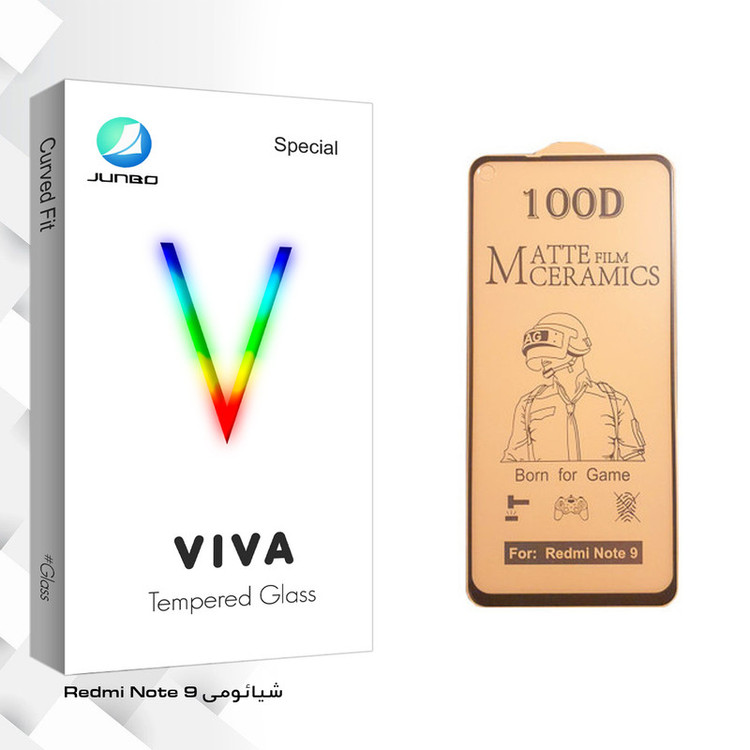 محافظ صفحه نمایش سرامیکی جانبو مدل Viva Glass مناسب برای گوشی موبایل شیائومی Redmi Note 9