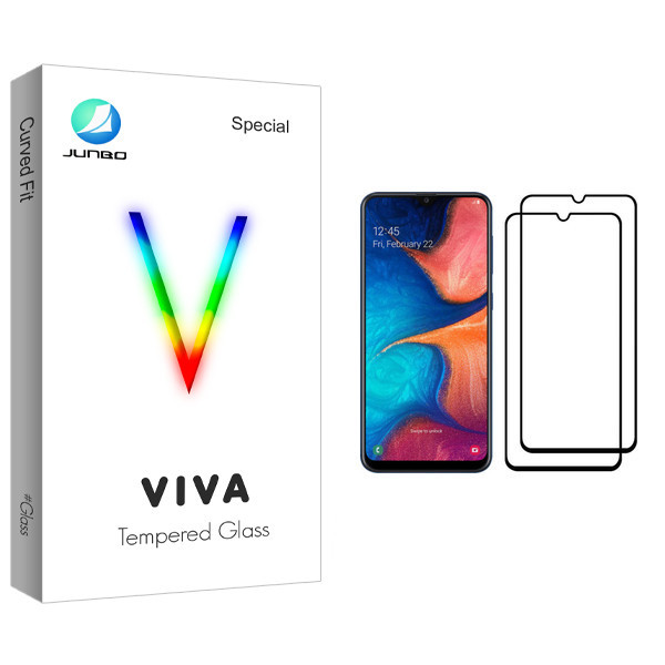 محافظ صفحه نمایش جانبو مدل Viva Glass مناسب برای گوشی موبایل سامسونگ Galaxy A20 بسته دو عددی
