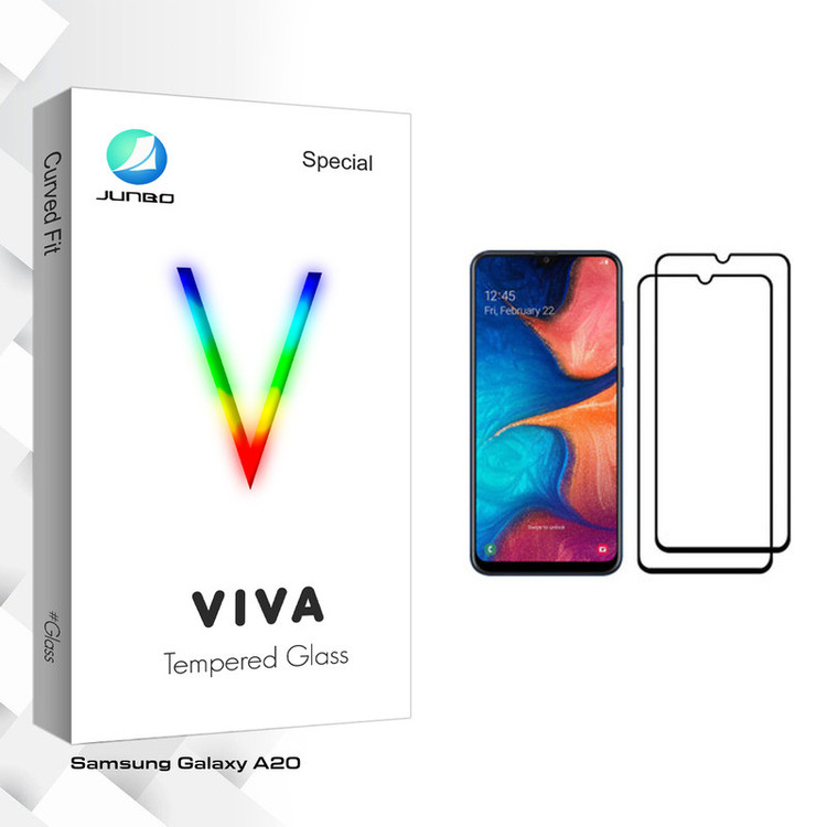 محافظ صفحه نمایش جانبو مدل Viva Glass مناسب برای گوشی موبایل سامسونگ Galaxy A20 بسته دو عددی