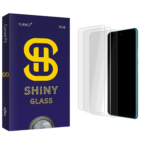 محافظ صفحه نمایش شیشه ای آتوچبو مدل Shiny Glass MIX مناسب برای گوشی موبایل سامسونگ Galaxy A51 5G \ A52 5G \ A53 5G \ M31s \ S20 FE \ S21 FE بسته سه عددی
