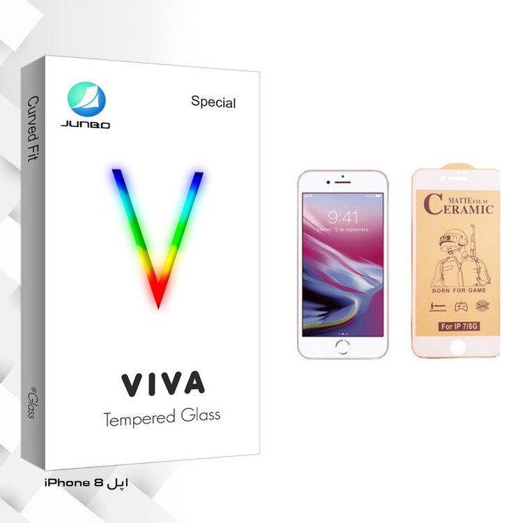 محافظ صفحه نمایش سرامیکی جانبو مدل Viva Glass مناسب برای گوشی موبایل اپل iPhone 8