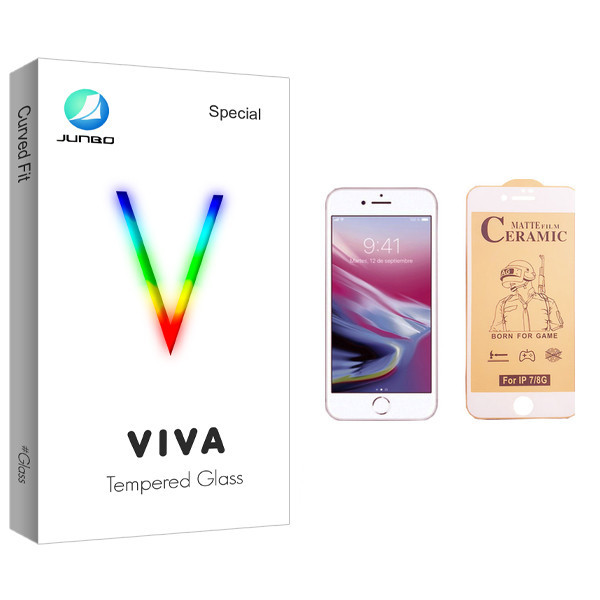 محافظ صفحه نمایش سرامیکی جانبو مدل Viva Glass مناسب برای گوشی موبایل اپل iPhone 8
