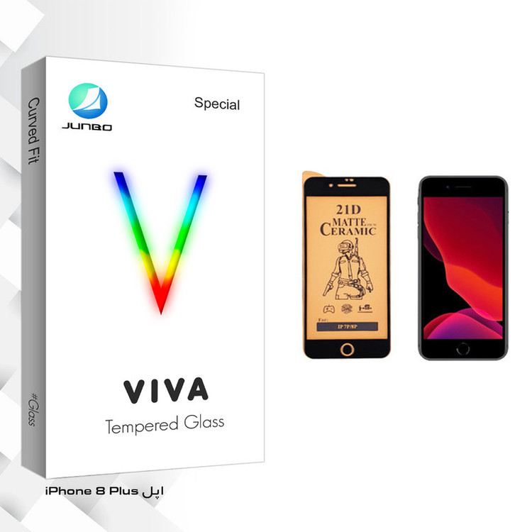 محافظ صفحه نمایش سرامیکی جانبو مدل Viva Glass مناسب برای گوشی موبایل اپل iPhone 8 Plus