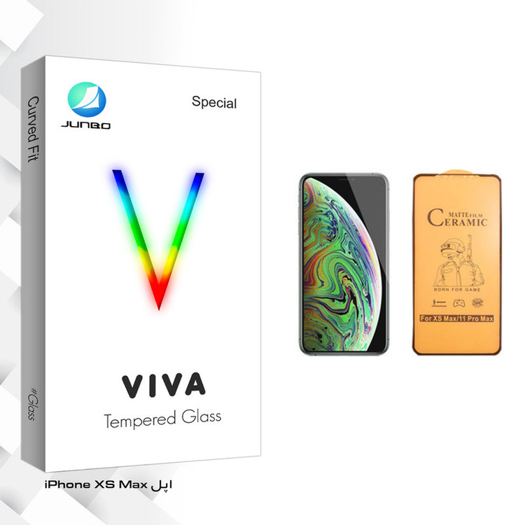 محافظ صفحه نمایش سرامیکی جانبو مدل Viva Glass مناسب برای گوشی موبایل اپل iPhone XS Max