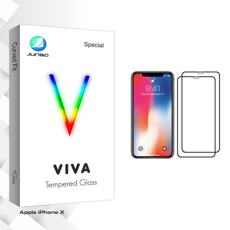 محافظ صفحه نمایش جانبو مدل Viva Glass مناسب برای گوشی موبایل اپل iPhone X بسته دو عددی