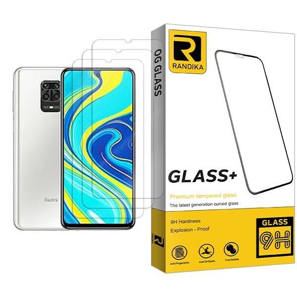 محافظ صفحه نمایش راندیکا مدل Randika Glass MIX003 مناسب برای گوشی موبایل شیائومی Redmi Note 9 Pro (India) بسته سه عددی