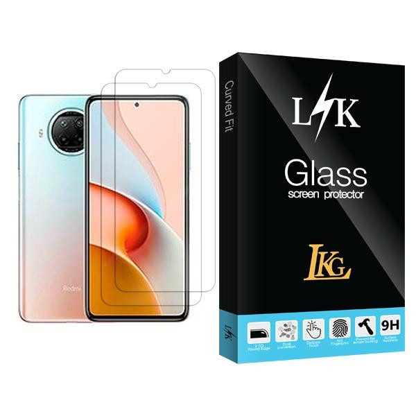 محافظ صفحه نمایش ال کا جی مدل LK Glass MIX002 مناسب برای گوشی موبایل شیائومی Redmi Note 9 Pro 5G بسته دو عددی