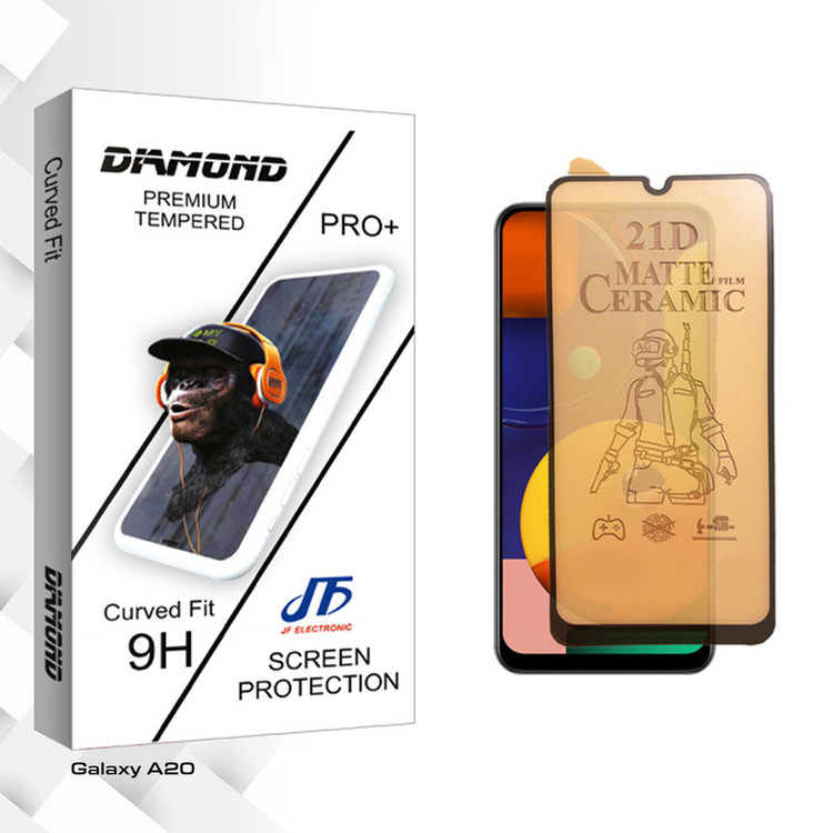 محافظ صفحه نمایش سرامیکی مات جی اف مدل Diamond Glass مناسب برای گوشی موبایل سامسونگ Galaxy A20