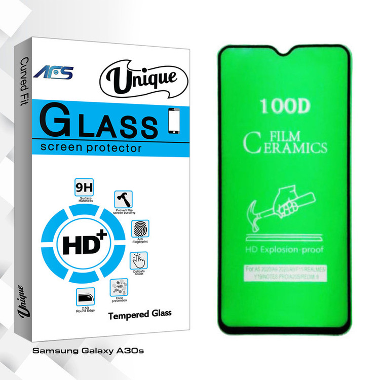 محافظ صفحه نمایش سرامیکی ای اف اس مدل Unique Glass مناسب برای گوشی موبایل سامسونگ Galaxy A30s