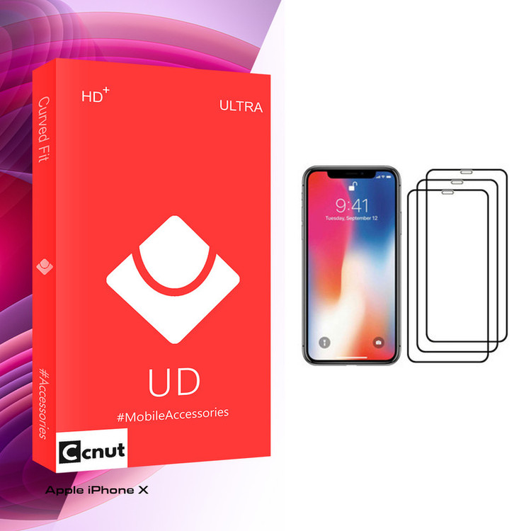 محافظ صفحه نمایش کوکونات مدل UD Glass مناسب برای گوشی موبایل اپل iPhone X بسته سه عددی