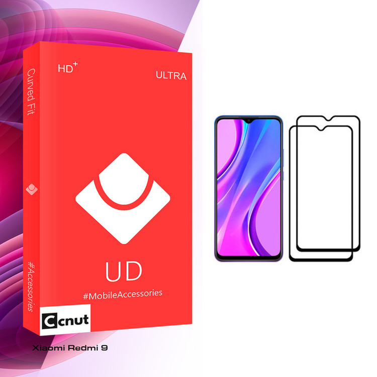 محافظ صفحه نمایش کوکونات مدل UD Glass مناسب برای گوشی موبایل شیائومی Redmi 9 بسته دو عددی