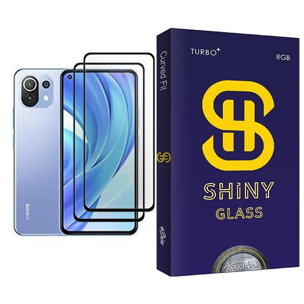 محافظ صفحه نمایش آتوچبو مدل Shiny Glass MIX002 مناسب برای گوشی موبایل شیائومی Mi 11 Lite بسته دو عددی