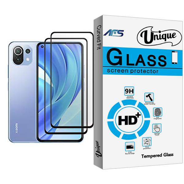 محافظ صفحه نمایش ای اف اس مدل Unique Glass MIX002 مناسب برای گوشی موبایل شیائومی Mi 11 Lite بسته دو عددی
