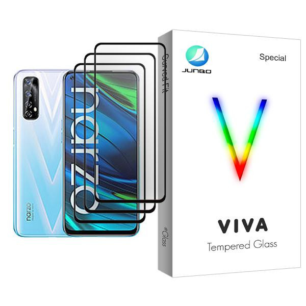محافظ صفحه نمایش جانبو مدل Viva Glass MIX003 مناسب برای گوشی موبایل ریلمی Narzo 20 Pro بسته سه عددی
