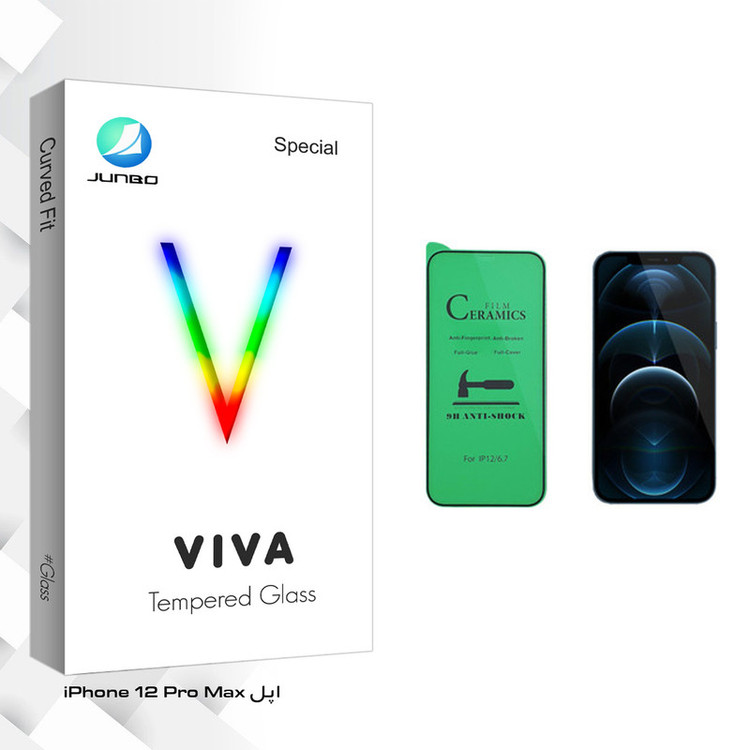 محافظ صفحه نمایش سرامیکی جانبو مدل Viva Glass مناسب برای گوشی موبایل اپل iPhone 12 Pro Max