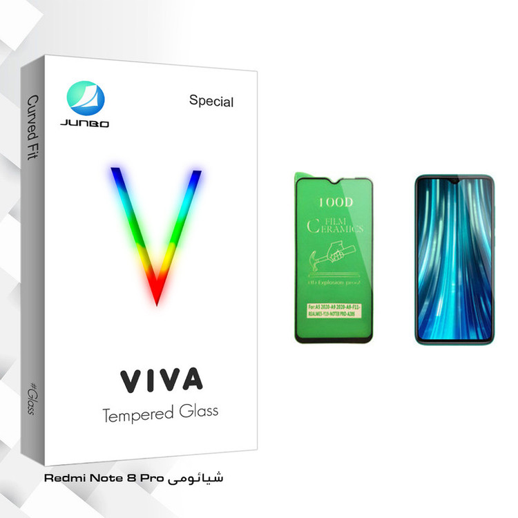 محافظ صفحه نمایش سرامیکی جانبو مدل Viva Glass مناسب برای گوشی موبایل Redmi Note 8 Pro شیائومی