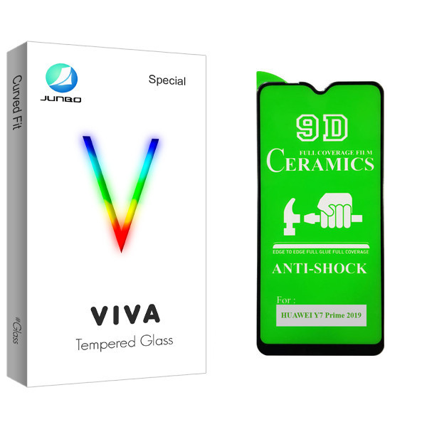 محافظ صفحه نمایش 9D جانبو مدل Viva Glass مناسب برای گوشی موبایل هوآوی Y7 Prime 2019