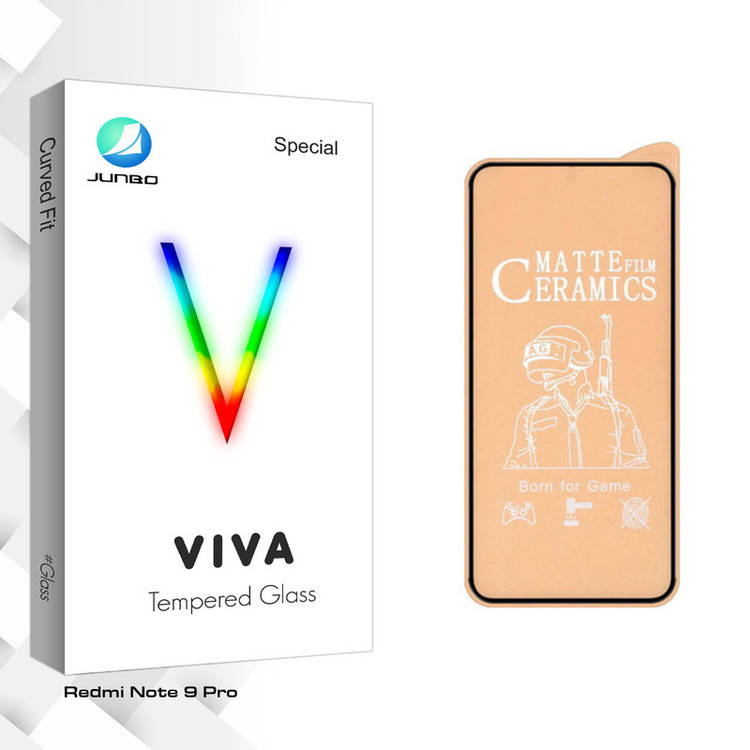 محافظ صفحه نمایش مات جانبو مدل Viva Glass مناسب برای گوشی موبایل شیائومی Redmi Note 9 Pro