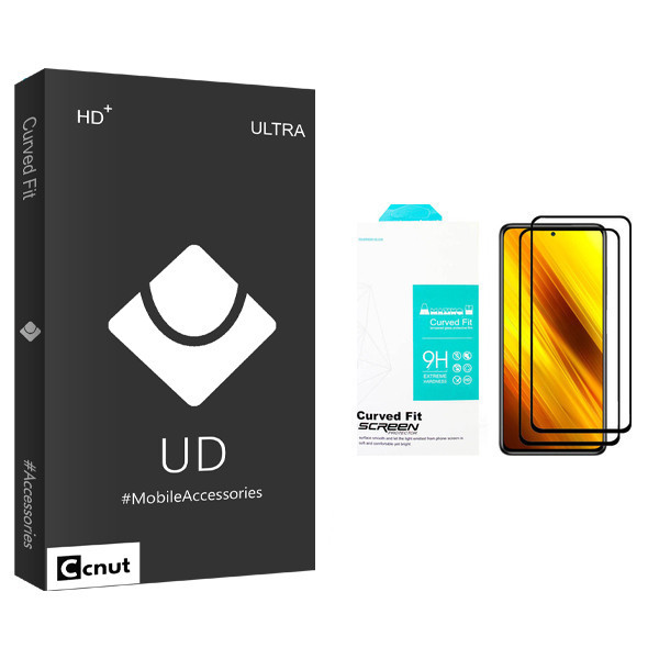محافظ صفحه نمایش کوکونات مدل UD Black مناسب برای گوشی موبایل شیائومی Poco X3 بسته دو عددی