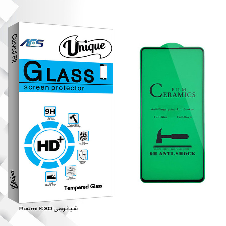 محافظ صفحه نمایش سرامیکی ای اف اس مدل Unique Glass مناسب برای گوشی موبایل شیائومی Redmi K30
