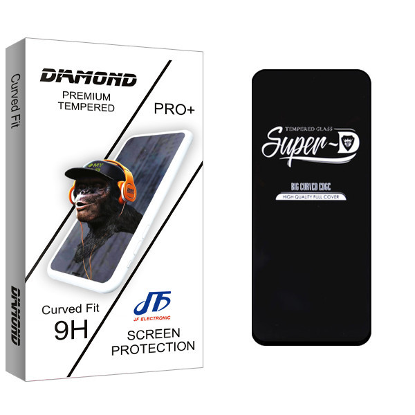 محافظ صفحه نمایش جی اف مدل Diamond GlassSuper D مناسب برای گوشی موبایل شیائومی Note 9