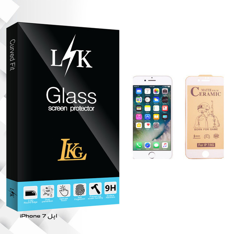 محافظ صفحه نمایش سرامیکی ال کا جی مدل LK Glass مناسب برای گوشی موبایل اپل iPhone 7