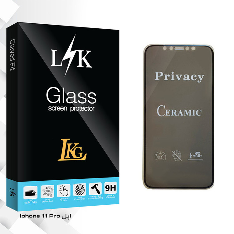 محافظ صفحه نمایش سرامیکی ال کا جی مدل LK Glass مناسب برای گوشی موبایل اپل Iphone 11 Pro