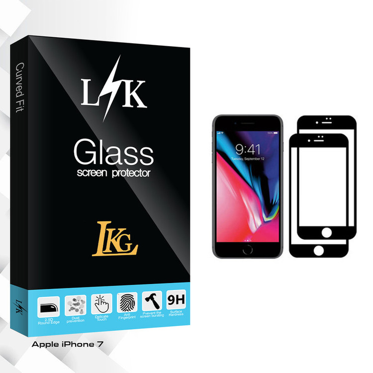 محافظ صفحه نمایش ال کا جی مدل LK Glass مناسب برای گوشی موبایل اپل iPhone 7 بسته دو عددی