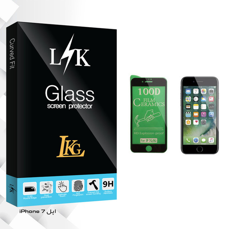 محافظ صفحه نمایش سرامیکی ال کا جی مدل LK Glass مناسب برای گوشی موبایل اپل iPhone 7