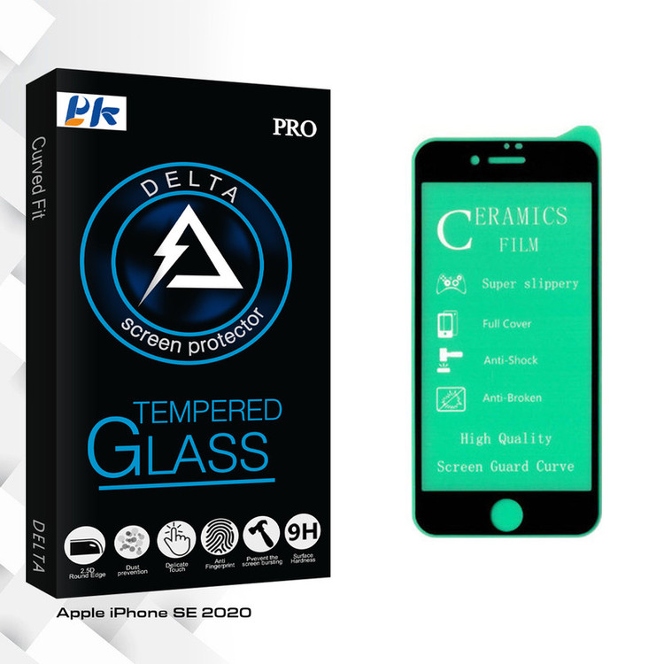 محافظ صفحه نمایش سرامیکی پی کی مدل Delta Glass مناسب برای گوشی موبایل اپل iPhone SE 2020