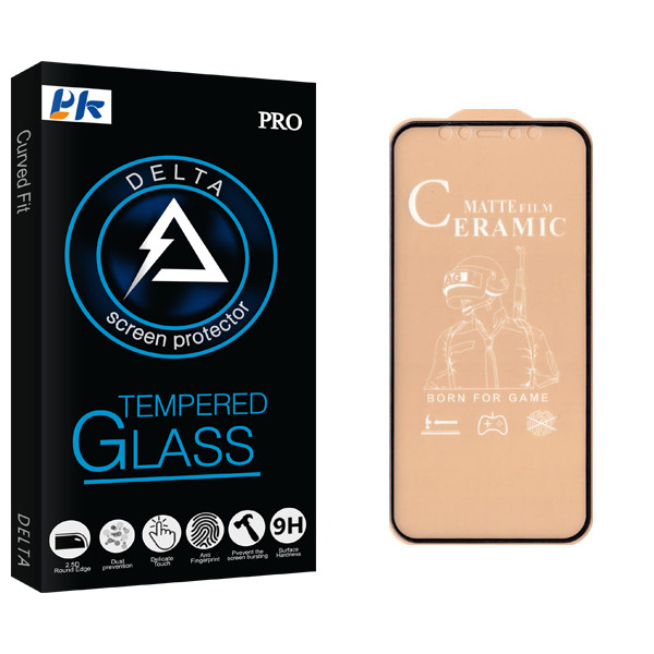 محافظ صفحه نمایش سرامیکی  پی کی مدل Delta Glass مناسب برای گوشی موبایل اپل Iphone 12 mini