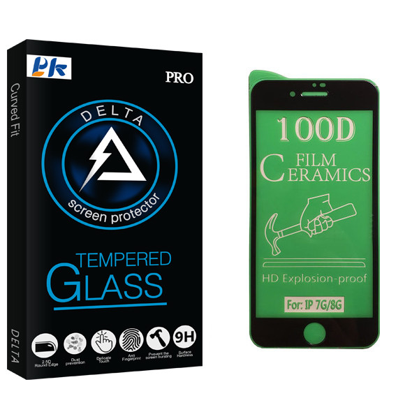 محافظ صفحه نمایش سرامیکی پی کی مدل Delta Glass مناسب برای گوشی موبایل اپل iPhone 8