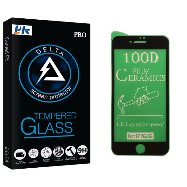 محافظ صفحه نمایش سرامیکی پی کی مدل Delta Glass مناسب برای گوشی موبایل اپل iPhone 8