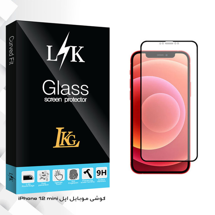 محافظ صفحه نمایش سرامیکی ال کا جی مدل LK Glass مناسب برای گوشی موبایل اپل iPhone 12 mini