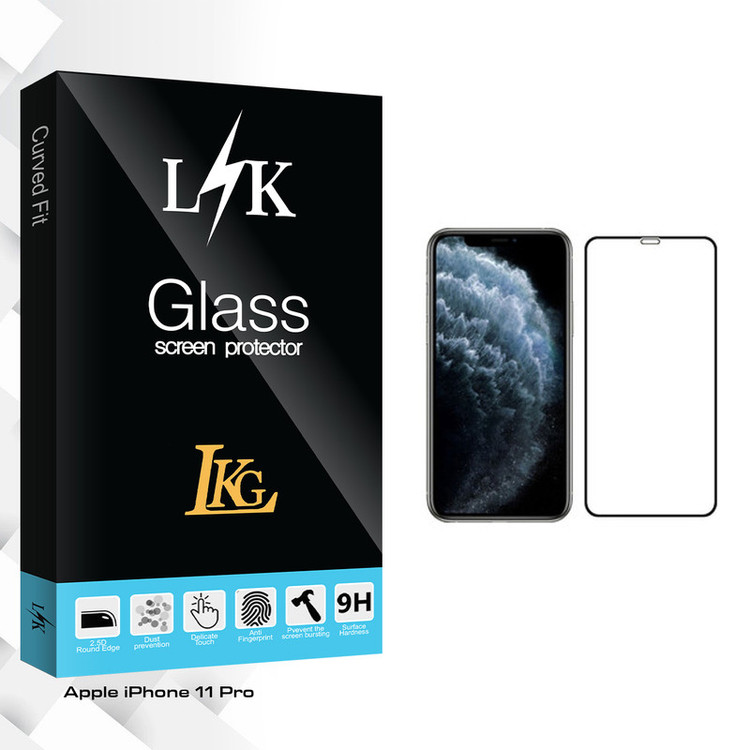 محافظ صفحه نمایش ال کا جی مدل LK Glass مناسب برای گوشی موبایل اپل iPhone 11 Pro