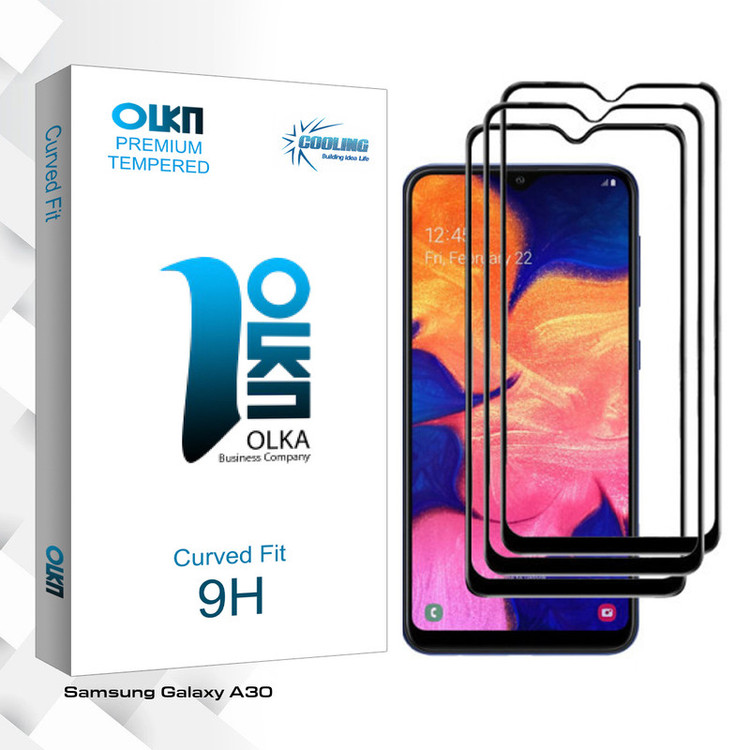 محافظ صفحه نمایش کولینگ مدل Olka glass مناسب برای گوشی موبایل سامسونگ Galaxy A30 بسته سه عددی