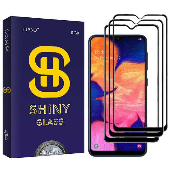 محافظ صفحه نمایش آتوچبو مدل Shiny Glass مناسب برای گوشی موبایل سامسونگ Galaxy A30 بسته سه عددی