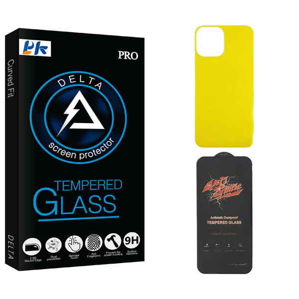 محافظ صفحه نمایش پی کی مدل Delta ANTI-STATIC مناسب برای گوشی موبایل اپل iPhone 13 pro max به همراه محافظ پشت گوشی
