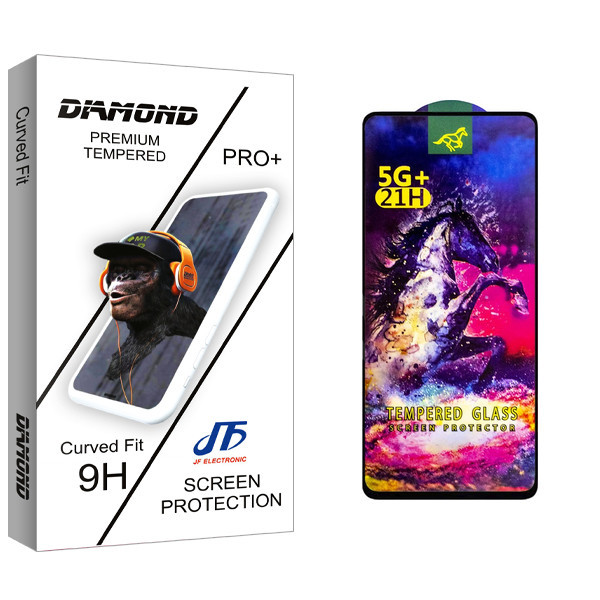 محافظ صفحه نمایش شیشه ای جی اف مدل Diamond HORSE مناسب برای گوشی موبایل سامسونگ Galaxy A51 / A52 / A53