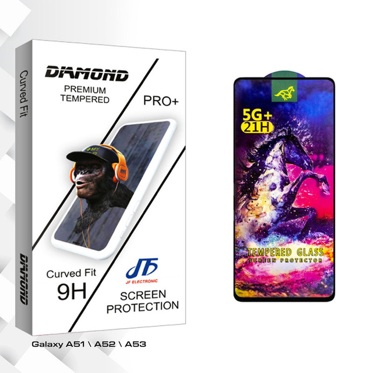 محافظ صفحه نمایش شیشه ای جی اف مدل Diamond HORSE مناسب برای گوشی موبایل سامسونگ Galaxy A51 / A52 / A53